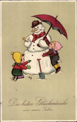 Glückwunsch neujahr - ak,