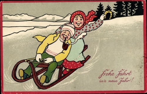 Glückwunsch neujahr - ak,
