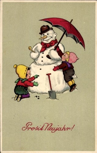 Glückwunsch neujahr - ak,